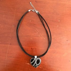 Short black necklace